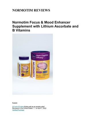 Normotim Reviews