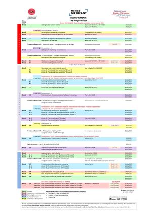 Calendrier Métier : DIRIGEANT TBS 2023