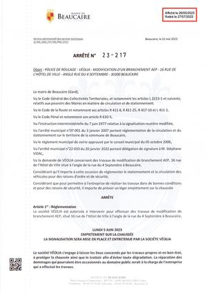 Fichier Parution Des Arrêtés 23 217 à 23 228 Du 26 05 2023 (1)