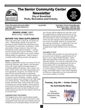 Senior Newsletter Summer 2023