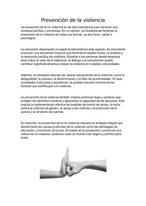 Prevención de la violencia