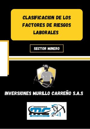 Clasificacion De Los Factores De Riesgos Laborales