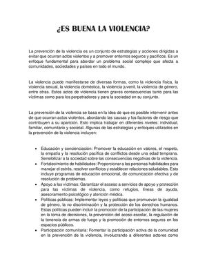 PREVENCION DE LA VIOLENCIA