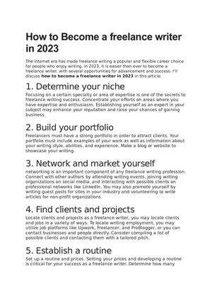 Calaméo - How To Become A Freelance Writer In 2023