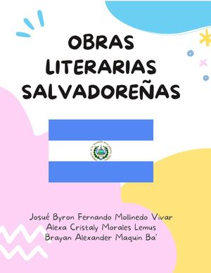 Obras Literarias Salvadoreñas