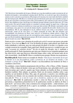 12 A Justiça Da Fé Rm 4 13 23