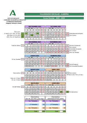 Calendario Escolar 23 24 Alm