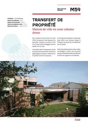Maison neuve - Transfert de propriété