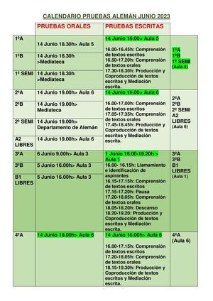 CALENDARIO ALEMAN JUNIO TABLON