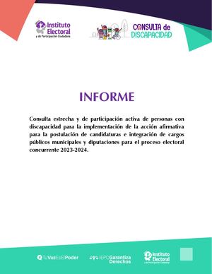 Informe Consulta a personas con discapacidad