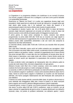 Articolo Per Giornalino Della 1a (Cogestione)