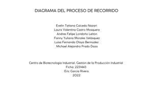 Diagrama Del Proceso De Recorrido Cepillos De Dientes