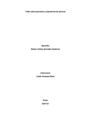 Taller Sobre Posventa Y Experiencia De Servicio