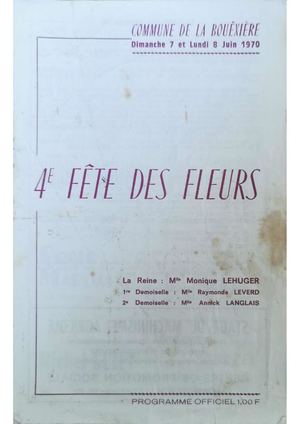 4eme Fête De Fleurs - 8 Juin 1970