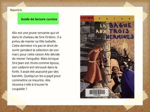Naomi présente "La bague aux trois hermines"