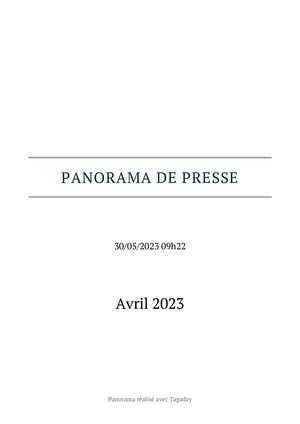 Panorama Presse Avril 2023