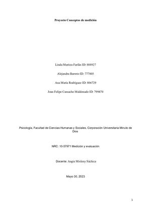 Medición y evaluación II