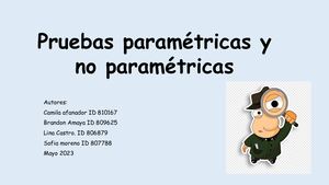 Pruebas paramétricas y no paramétricas