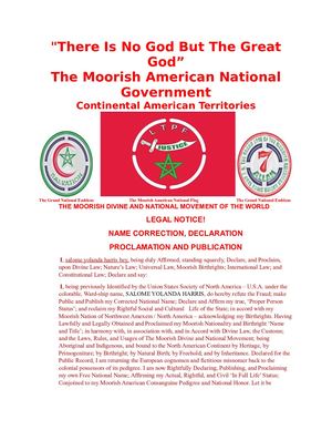 Name Correction, Declaration Yolanda