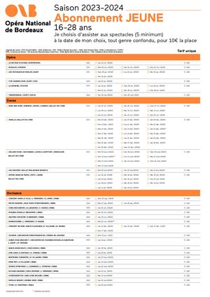 Formulaire abonnement Jeune 23/24