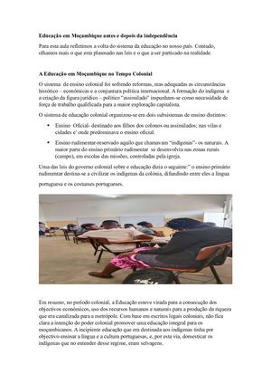 Educação Em Moçambique