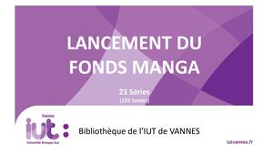 Lancement du fonds Manga - mai 2023