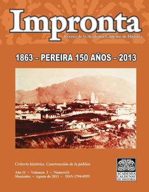 ACH: Revista Impronta N° 11 de 2013. El Sesquicentenario de Pereira (1863-2013)