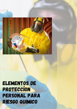 Elementos de protección personal para riesgo quimico