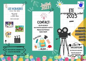 ALSH - Programme Juillet 2023