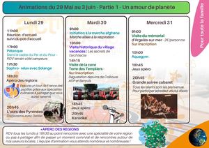 Semaine Du 29 Mai Au 03 Juin 2023