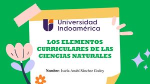 Catálogo con los elementos curriculares de las ciencias naturales