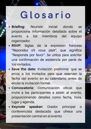 Glosario Eventos