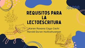 Requisitos Para Lectoescritura
