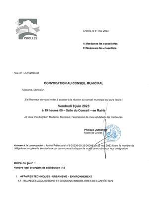 Convoc Cm 9 06 2023 Avec Annexe