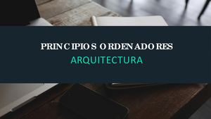 Principios Ordenadores