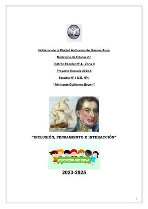 Proyecto Institucional 2023-2025