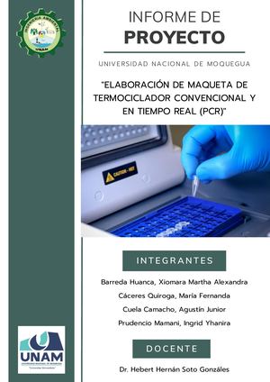 Grupo 1A - Informe Final De Maqueta Termociclador Convencional Y En Tiempo Real