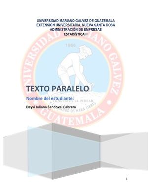 Texto Paralelo - Estadística