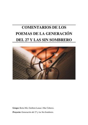 Poemas Generación Del 27 Y Las Sinsombrero