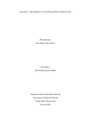 Actividad 5:¿Qué alternativa es más funcional para mi plan de vida?T
