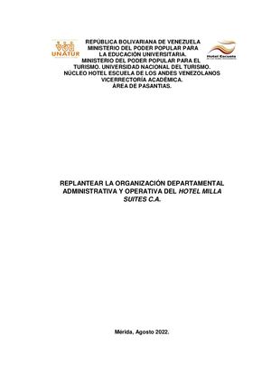INFORME N°1667 PASANTIA ADMINISTRATIVA  TRABAJO DE GRADO 2022