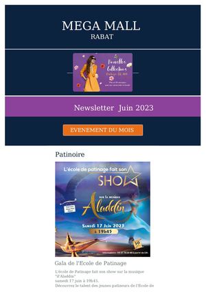 newsletter Mega Mall Rabat Juin 2023