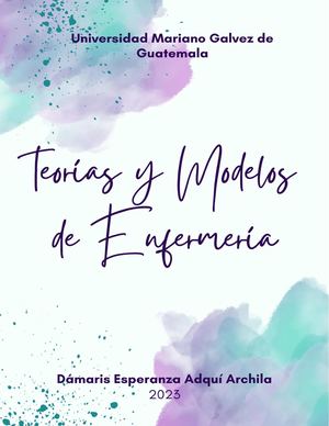 Modelos Y Teorias De Enfermeria