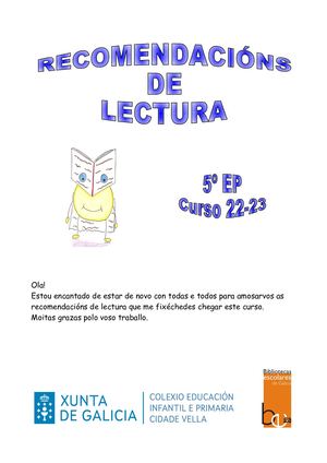Recomendacións Lecturas 5º EP
