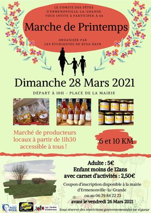 Affiche promotion randonnée et marché de producteurs