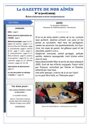 Gazette 9 Groupe seniors Aubenton