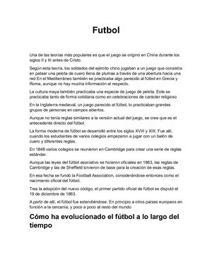 Historia Del Futbol