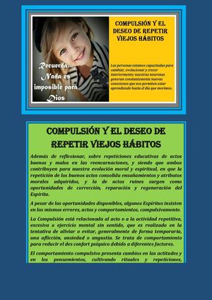 COMPULSIÓN Y EL DESEO DE REPETIR VIEJOS HÁBITO(PARA REFLEXIONAR)