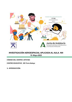 IES TORRE ATALAYA. PROGRAMA STEAM N-III.