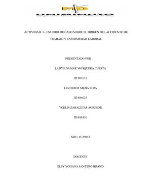 Actividad 3 Modelo Informe Estudio De Caso Sobre El Origen Del Atel Mayo